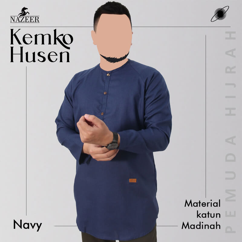 kemeja-koko-lengan-panjang-nazeer-husen-navy